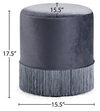 Teddy Velvet Upholstered Stool