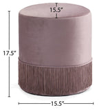 Teddy Velvet Upholstered Stool