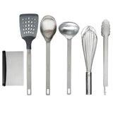 Babish 11 Piece Essential Wood, Silicone, and Stainless Steel Tool Set