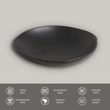 SOUP PLATE ORGANIC STONEWARE Ø 8.35" MATTE BLACK