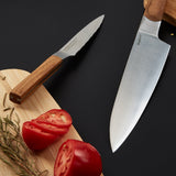 BergHOFF DiNA Ion 3pc Stainless Steel Knife Set, Ash Wood