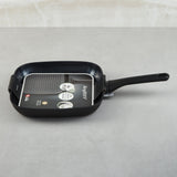 BergHOFF DiNA Helix Recycled Aluminum Nonstick Ceramic Grill Pan, 10.25"