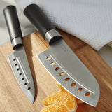 BergHOFF DiNA Codon Stainless Steel Santoku Knife with Holes, 6.75"