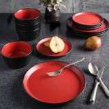 Gibson Home Sofia 12-Piece Coupe Matte Glaze Stoneware Dinnerware Set