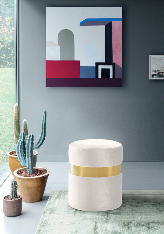 Hailey Velvet Upholstered Stool