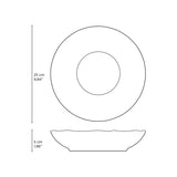 SOUP PLATE BIO STONEWARE Ø 9.84" OCEANO