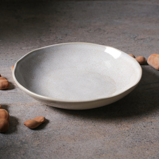 SOUP PLATE BIO STONEWARE Ø 8.86" LATTE