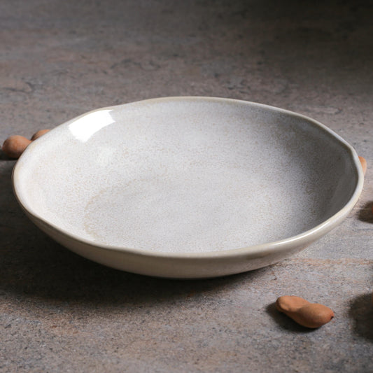 SOUP PLATE BIO STONEWARE Ø 9.84" LATTE
