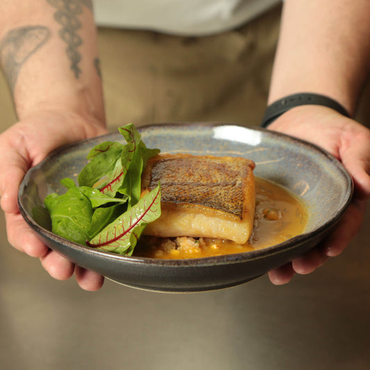 SOUP PLATE BIO STONEWARE Ø 8.86" TOURMALINE