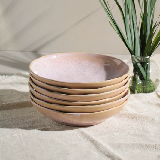 SOUP PLATE BIO STONEWARE Ø 8.86" LITCHI