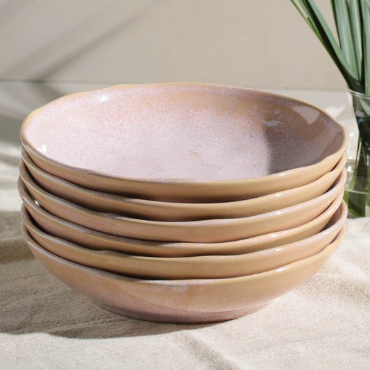 SOUP PLATE BIO STONEWARE Ø 9.84" LITCHI