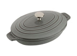 STAUB Cast Iron 9-inch x 6.6-inch Oval Covered Baking Dish