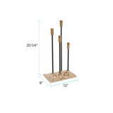 Modern Gold Aluminum Candelabra
