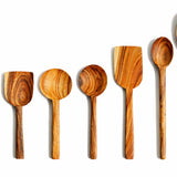 7 Pcs Natural Teak Wooden Cooking Utensil Set