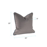 Qivuit Gray 20x20 Poly Filled Pillow