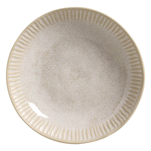 LINHAS SOUP PLATE STONEWARE Ø 8.86" LATTE