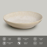 LINHAS SOUP PLATE STONEWARE Ø 8.86" LATTE