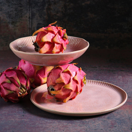 LINHAS SOUP PLATE STONEWARE Ø 8.86" LITCHI