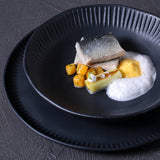 LINHAS SOUP PLATE STONEWARE Ø 8.86" MATTE BLACK