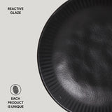 LINHAS SOUP PLATE STONEWARE Ø 8.86" MATTE BLACK