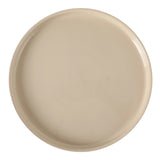 Gibson Elite 10.7-Inch Stoneware Cake Stand with Acacia Wood Base – Taupe Round Dessert Display Stand for Cakes, Cupcakes & Party Entertaining