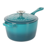 Crock-Pot 3 Qt Enamel Cast Iron Sauce Pan W/Lid