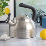 Kenmore Elite Costner 2.3-Quart Stainless Steel Tea Kettle w/ Encapsulated Base & Bakelite Handle