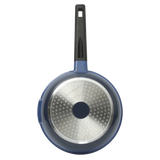 Oster Platinum Amberton 10 Piece Cast Aluminum Pots and Pans PFA Free Ceramic Non stick Cookware Set - Blue