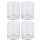 Babish 4 Piece 14 OZ DOF Old Fashioned Drinking and Whiskey Glass - Etched Handmade Clear Glass