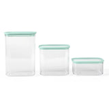 Martha Stewart Langstaff 6 Piece (92oz, 60oz, 26oz) Stackable Rectangular Container Set w/ Martha Blue Lids