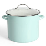 Martha Stewart Thayer Enamel on Steel 12-Quart Stock Pot w/ Glass Lid