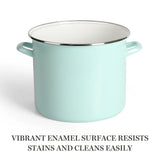 Martha Stewart Thayer Enamel on Steel 12-Quart Stock Pot w/ Glass Lid