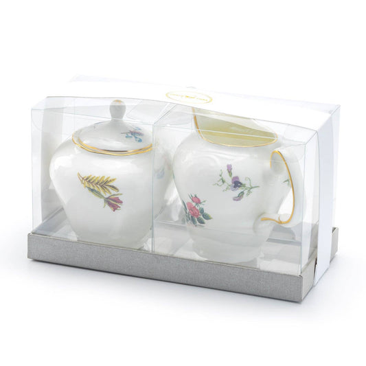 Gracie Bone China Anna Garden Sugar & Creamer Set