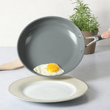 Martha Stewart Delaroux 9.5" & 12" Stainless Steel Fry Pan Set w/ Ceramic Non-Stick Interior
