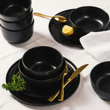 Gibson Elite James Street 16-Piece Reactive Stoneware Double Bowl Dinnerware Set