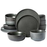Gibson Elite James Street 16-Piece Reactive Stoneware Double Bowl Dinnerware Set