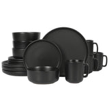 Gibson Home Zuma 16-Piece Round Matte Stoneware Dinnerware Set