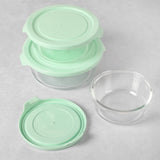 Martha Stewart Hadsell 6-Piece (32.1oz, 22oz, 13.5oz) Round Borosilicate Glass Storage Container Set w/ Lids