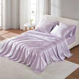 Wrinkle-Free Solid Satin Luxury Sheet Set, Lilac