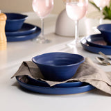 Kook Navy Ceramic Dinnerware Set, 12-Piece