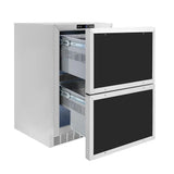 ZLINE 24" Touchstone 168 Can Outdoor-Rated Dual Refrigerator Drawer, Panel Ready, RDSPO-24