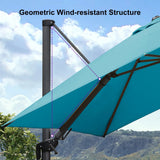 PURPLE LEAF Best Value Cantilever Patio Umbrella with Left-Right Tilt and 360° Swivel Outdoor Umbrellas