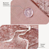 Crushed Velvet 4-Piece Comforter or Duvet Cover Set, Blush