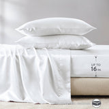 Luxury Satin 6-Piece Sheet Set, White