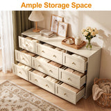 9-Drawer Dresser with Gold Knobs, 4 Colors