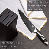Moss & Stone 7-Piece Kitchen Knife Set with Block