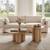 Drift Round Coffee Table Walnut Set