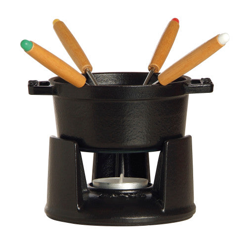 STAUB Cast Iron 0.25-qt Mini Chocolate Fondue Set