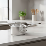 Mauviel M'Pure Sauce Pan With Lid, Cast Stainless Steel Handle, 0.32-Qt