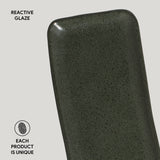 RECTANGULAR PLATTER MEDIUM ORGANIC STONEWARE Ø 12.99x5.12" GREENERY